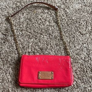 Kate Spade clutch/bag with gold chain.